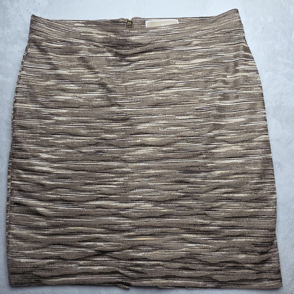 Michael Kors Stretchy Tan Mini Skirt